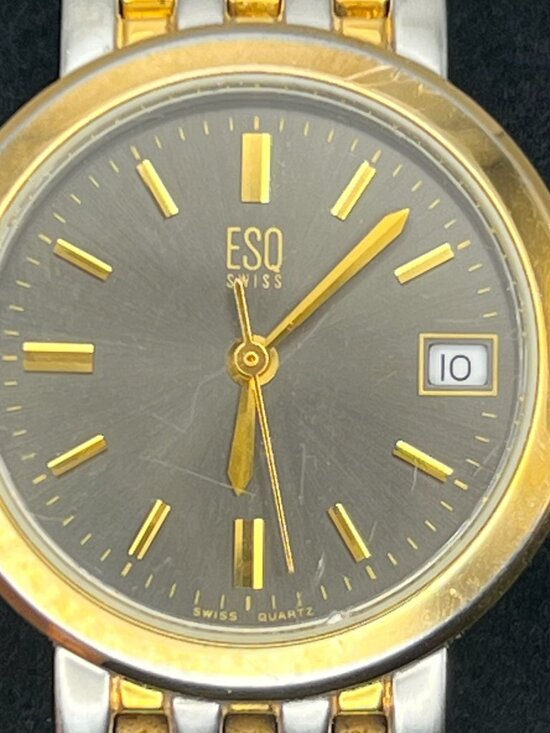 ESQ by Movado Ladies Watch Telos Two tone Grey Silver Gold tones working main image 10